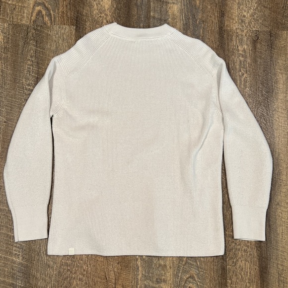 Lululemon Merino Wool-Blend Ribbed‎ Crewneck Sweater White Opal Size 6 Cozy Warm - Picture 4 of 9